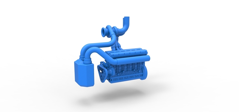 Engine of Uphill Sand Racing Dragster 1:25