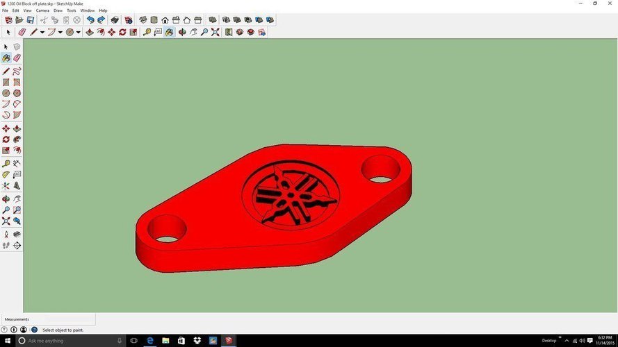 Yamaha 1200 Block Off Plate 3D Print 55267