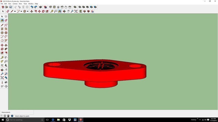 Yamaha 1200 Block Off Plate 3D Print 55271