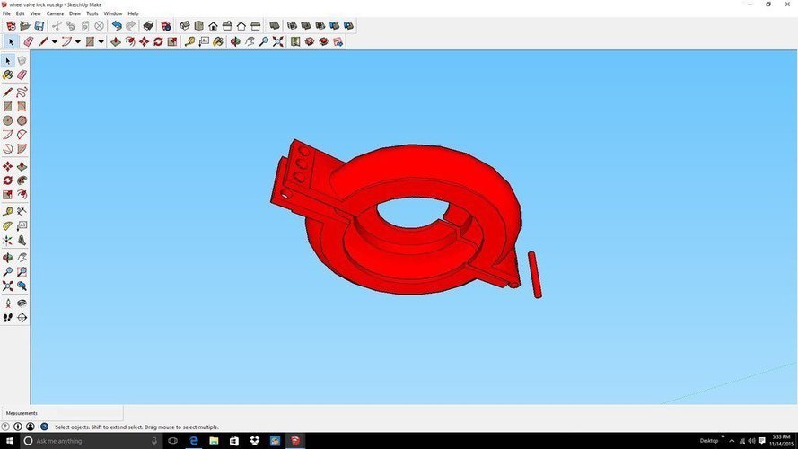 Wheel valve Safety Lock Out 3D Print 55273