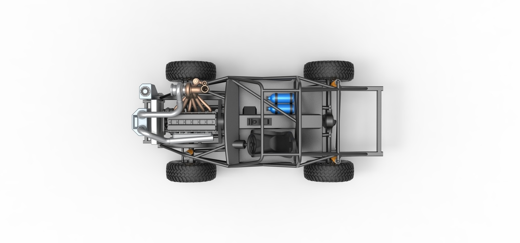 Uphill Sand Racing Dragster Base 1:25 3D Print 552753