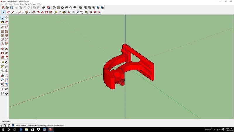 Spool wall mount holder (expandable)