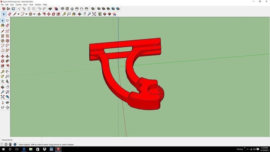 Spool wall mount holder (expandable) 3D Print 55282