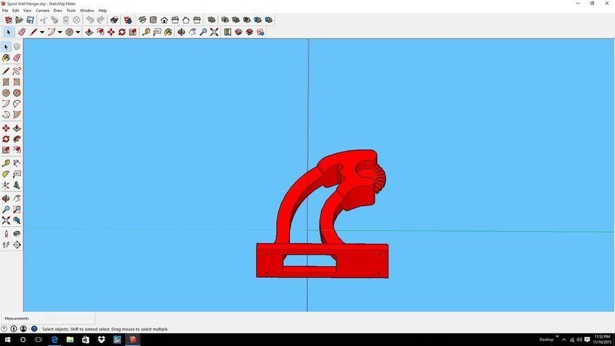 Spool wall mount holder (expandable) 3D Print 55283