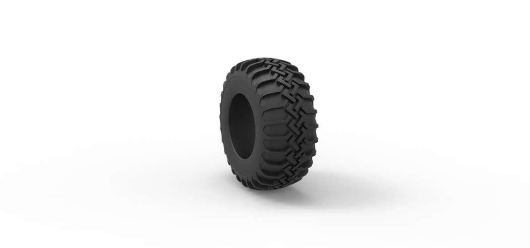 Tire of Uphill Sand Racing Dragster Version 2 Scale 1:25 3D Print 552843