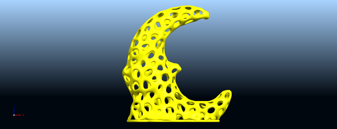 Voronoi Moon 3D Print 552949