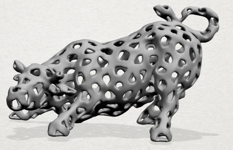 Voronoi Bull 3D Print 552968