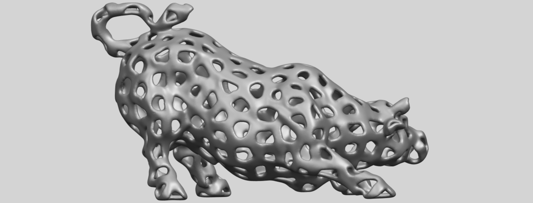 Voronoi Bull 3D Print 552973