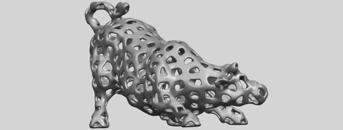 Voronoi Bull 3D Print 552974