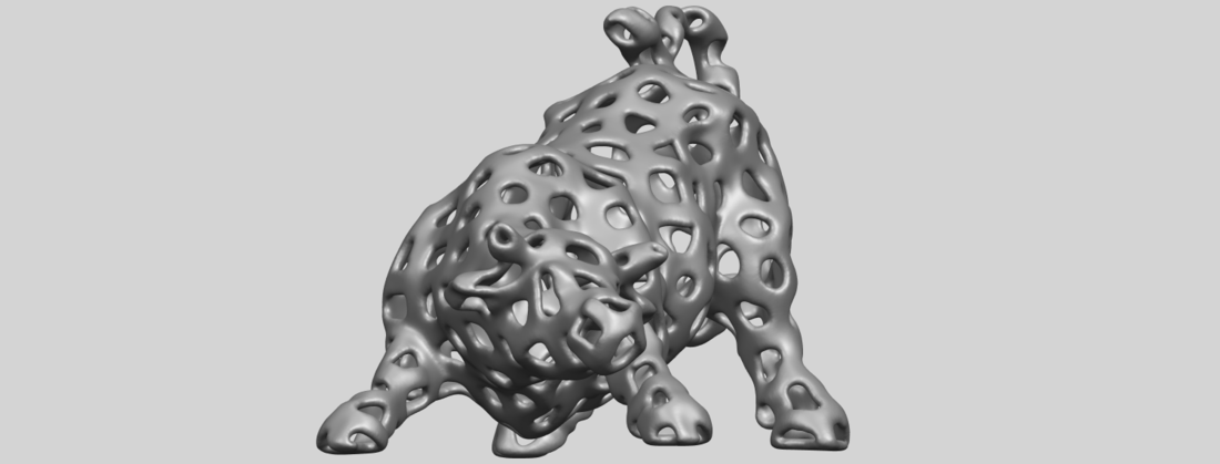 Voronoi Bull 3D Print 552976