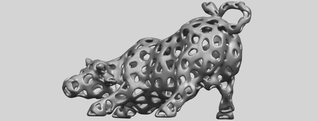 Voronoi Bull 3D Print 552979