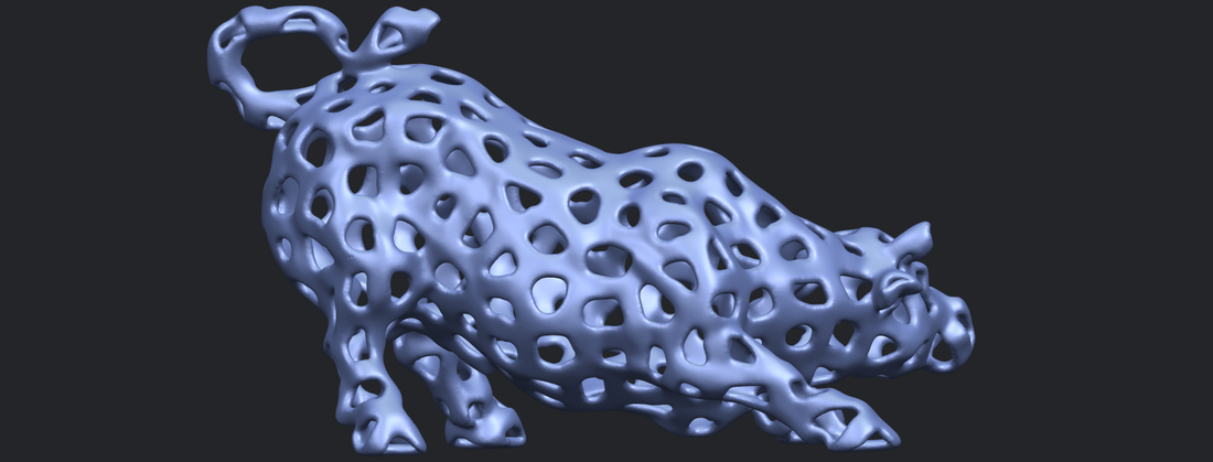 Voronoi Bull 3D Print 552983