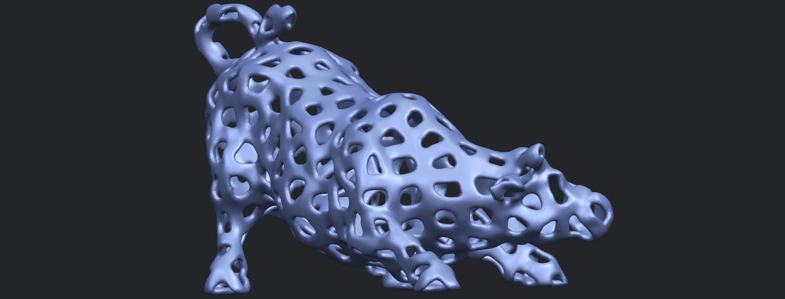 Voronoi Bull 3D Print 552984