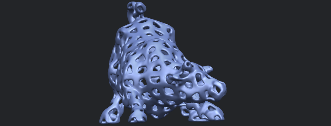 Voronoi Bull 3D Print 552985