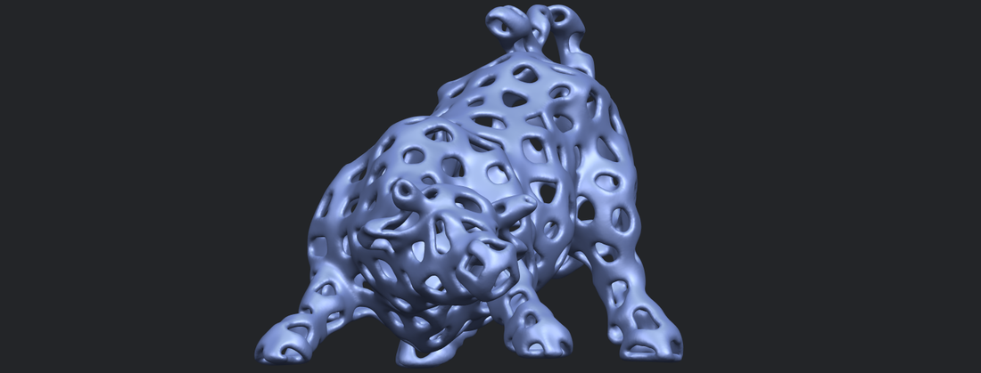 Voronoi Bull 3D Print 552986