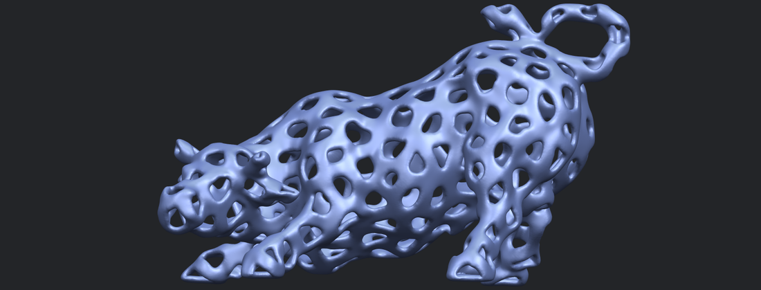 Voronoi Bull 3D Print 552987