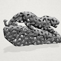 Small Voronoi Leopard 3D Printing 552996