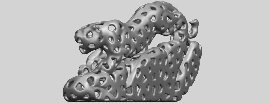 Voronoi Leopard 3D Print 552999