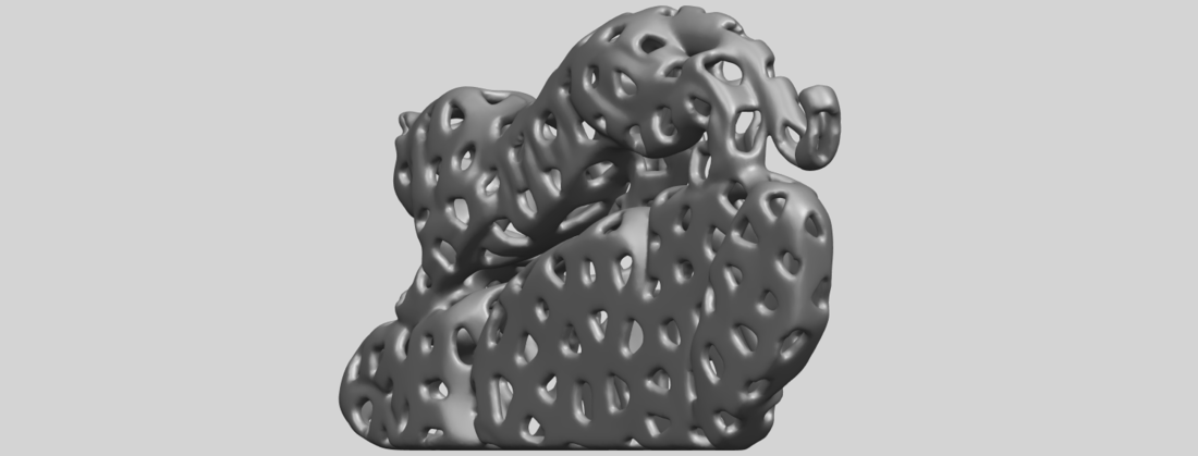 Voronoi Leopard 3D Print 553003