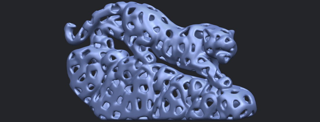 Voronoi Leopard 3D Print 553007