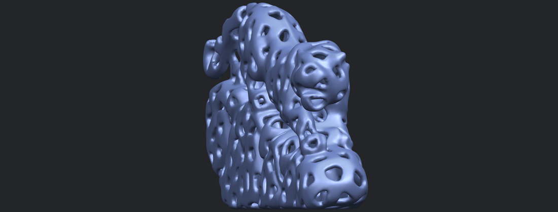 Voronoi Leopard 3D Print 553008