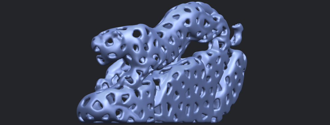 Voronoi Leopard 3D Print 553010