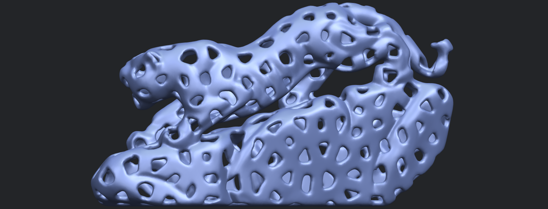 Voronoi Leopard 3D Print 553011