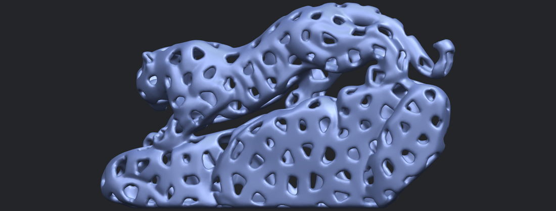 Voronoi Leopard 3D Print 553012