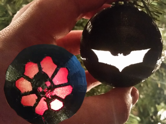 Light Up Ornaments (Batman & Gears of War) 3D Print 55309