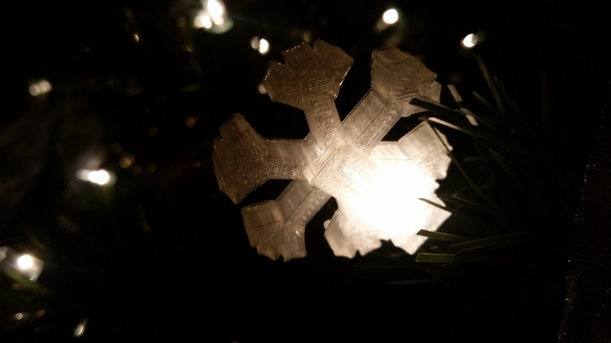 Clear Snowflake Light Topper 3D Print 55315