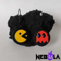 Small 🍒 Pac Man earrings 3d stl files - Geek jewellery 3D Printing 553169