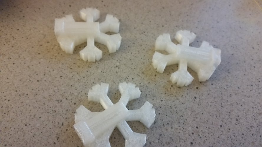 Clear Snowflake Light Topper 3D Print 55317