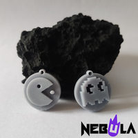 🍒 Pac Man earrings 3d stl files - Geek jewellery - Thumbnail 2