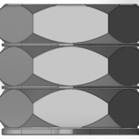 A pen cup in the shape of 3 nuts with hexagonal tiles - Thumbnail 4