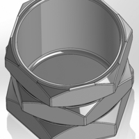 A pen cup in the shape of 3 nuts with round tiles - Thumbnail 2