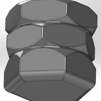 A pen cup in the shape of 3 nuts with round tiles - Thumbnail 3