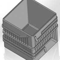 A square pen cup with different protrusions around the rim - Thumbnail 2