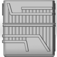 A square pen cup with different protrusions around the rim - Thumbnail 4