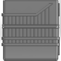 A square pen cup with different protrusions around the rim - Thumbnail 5