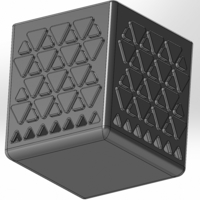 A square pencil cup with triangle ridges and slits - Thumbnail 3