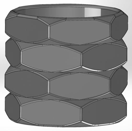 Pen cup in the form of 4 identical nuts