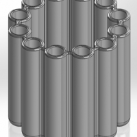 Pen cup with cylinders on the side - Thumbnail 1