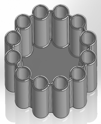 Pen cup with cylinders on the side 3D Print 553276