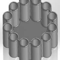 Pen cup with cylinders on the side - Thumbnail 2