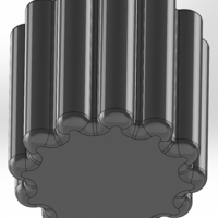 Pen cup with cylinders on the side - Thumbnail 3