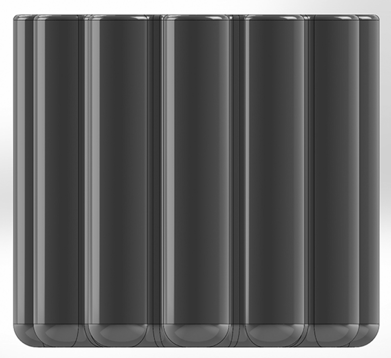 Pen cup with cylinders on the side