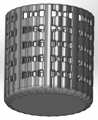 Round pencil cup with serrated elements 3D Print 553281