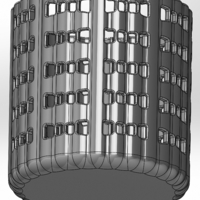Round pencil cup with serrated elements - Thumbnail 3