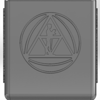 Square pen cup with embossed US logo and map of Serbia - Thumbnail 4