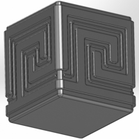 Square pen cup with Greek pattern - Thumbnail 2